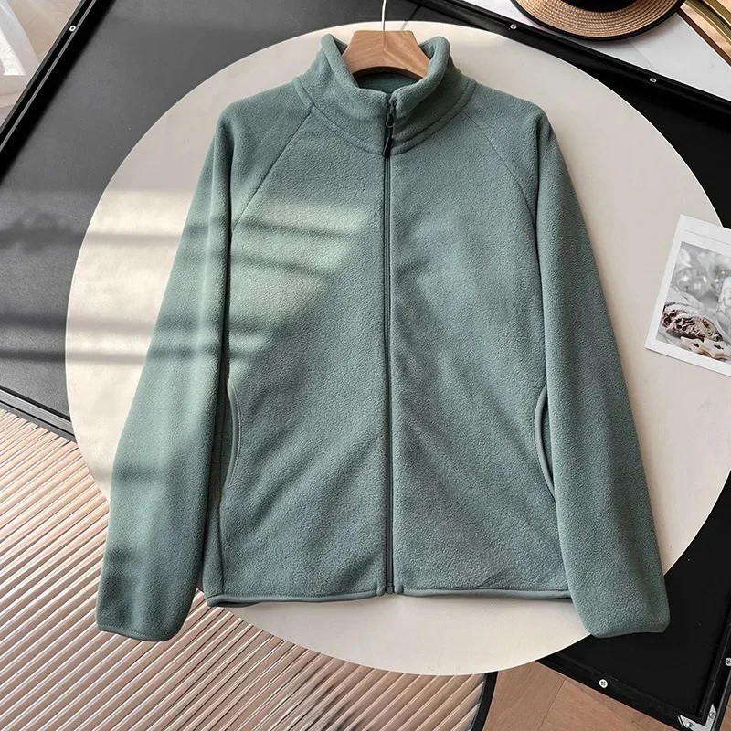 Children's Long Sleeve Fleece Jacket Women's Clothing Zippered Up Coat for Cold Weather Smart Casual Style New Arrival