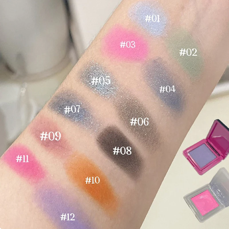 HERORANGE カメレオン アイシャドウ ハイライター シングルカラー 高発色 グリッター パール パレット アイメイク