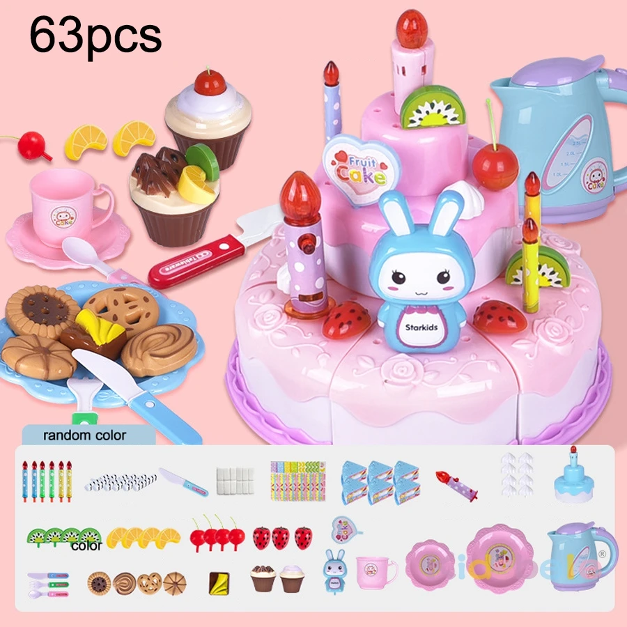 لعبة كعكة عيد الميلاد DIY محاكاة للأطفال، هدية عيد ميلاد المطبخ وحفلات عيد الميلاد، لعبة كعكة إبداعية ثلاثية الطبقات #6