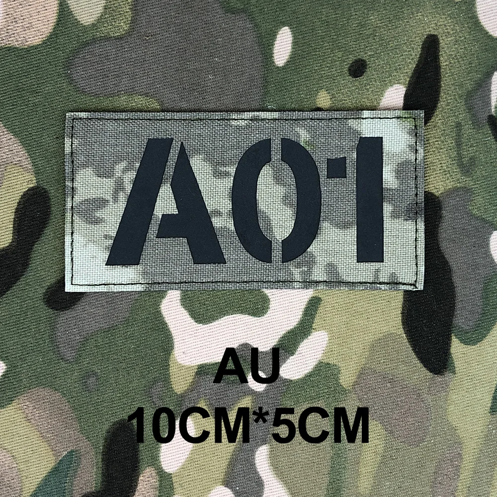 Custom Laser Cutting IR IFF Infrared Reflection Patch Radio Call Sign Name Tapes Black Letters image 3