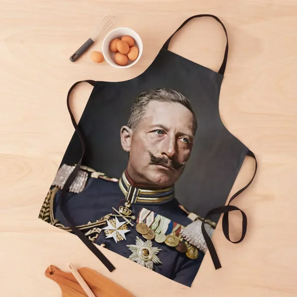 

Kaiser Wilhelm II, 1908 colorized Apron for kitchen useful kitchen utensil Professional Barber Things For Home And Kitchen Apron