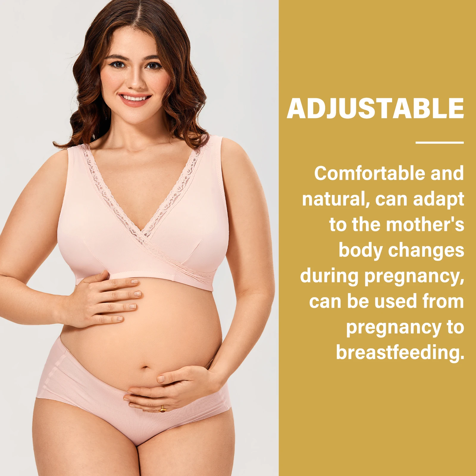 Wireless Maternity พยาบาล Sleep Bras สำหรับให้นมบุตร Plus ขนาด Daily Bra กว้างสบายสายรัดไหล่หลังคลอด