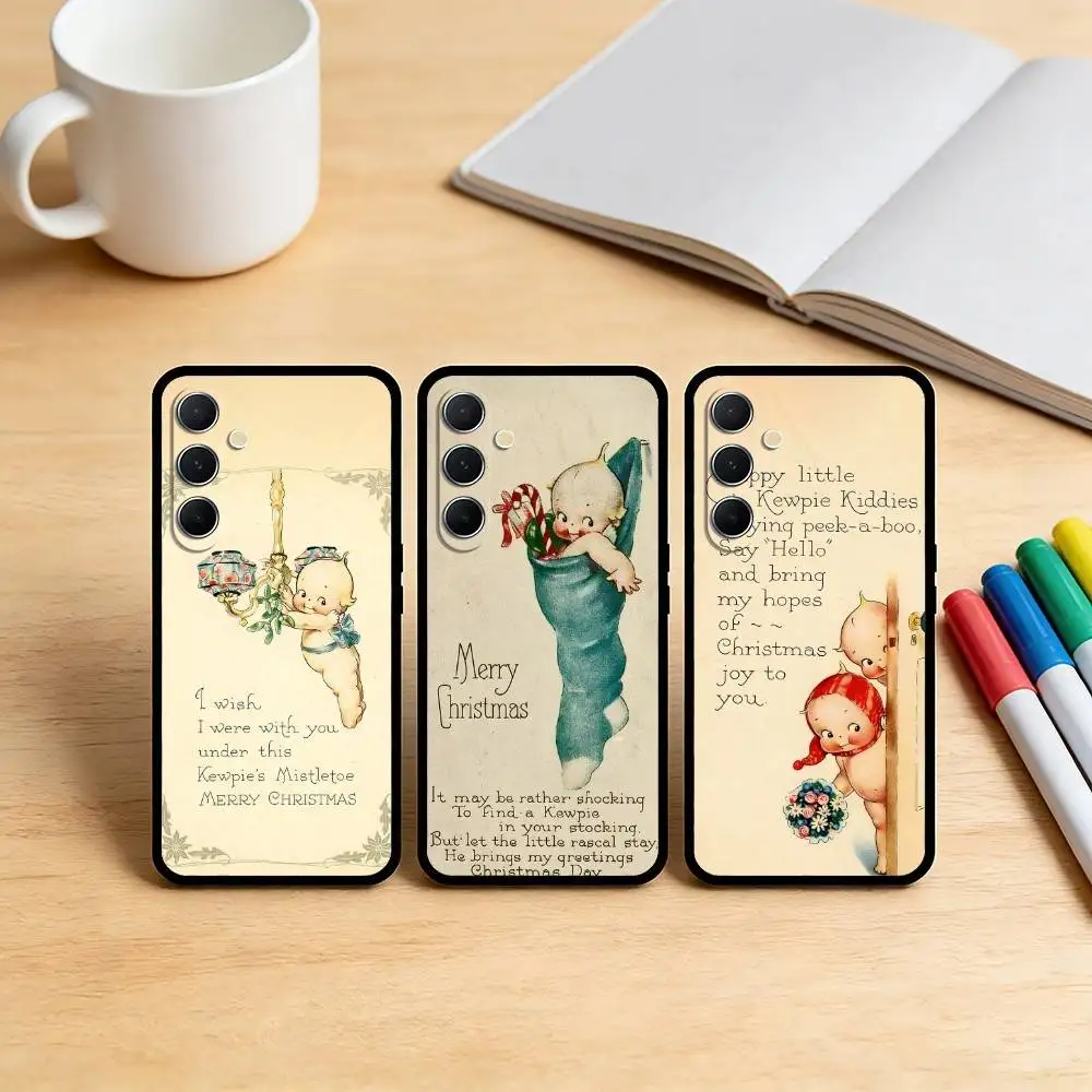 

AAA Kewpie Cute Angel Phone Case For Samsung S25,S24,S21,S22,S23,S30,Ultra,S20,Plus,Fe,Note,10,9,5G Black Cover