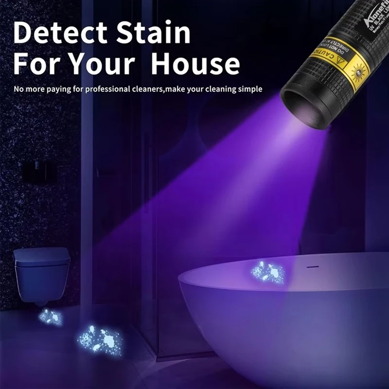 

365nm Mini UV Led Blacklight Flashlight Usb Rechargeable Nail lamp Pet Stain Leakage Marker Ore Money Scorpion Detection Lights