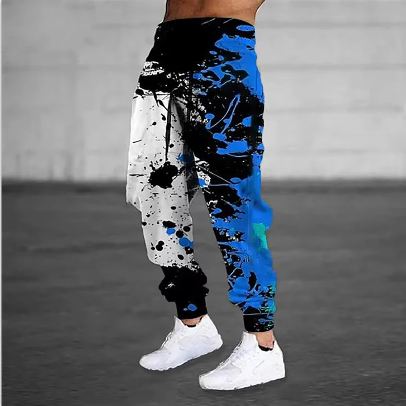 Autumn Foreign Trade Amazon Europe and America Men's 3D Digital Printing Sports Pants Casual Pants Men's Versatile Running Train