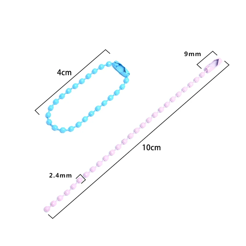 100 Stück 10cm Kugelketten passend für Schlüsselanhänger/Puppen/Etiketten-Verbinder für DIY-Armband-Schmuckherstellung Zubehör – Detail 8