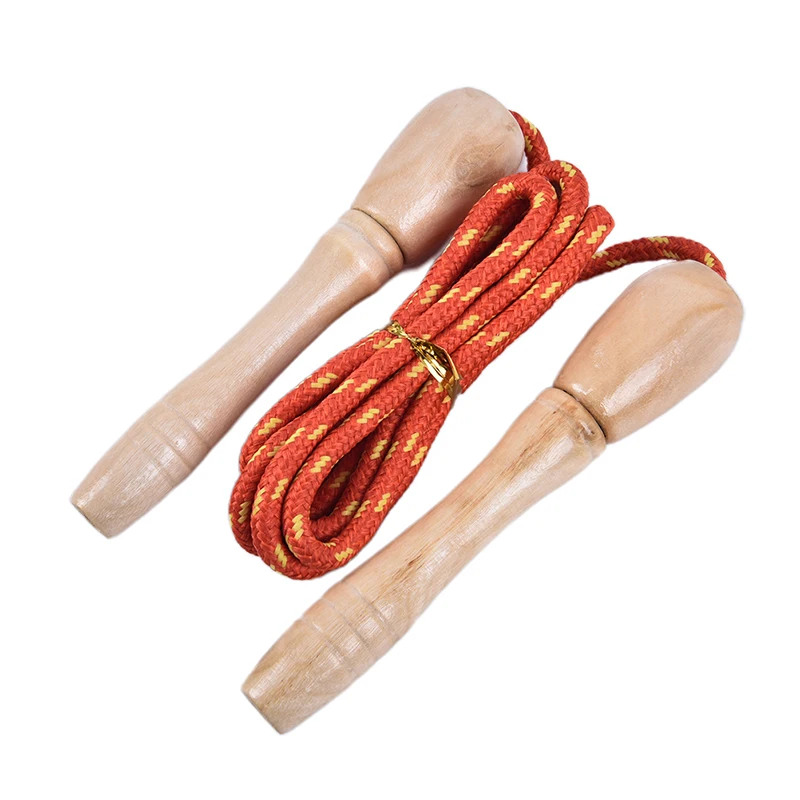 Wood Handle Jump Rope Exercise Body Building Fitness Equipment For Adult Kids Wooden Handle Skipping Rope Sport Training