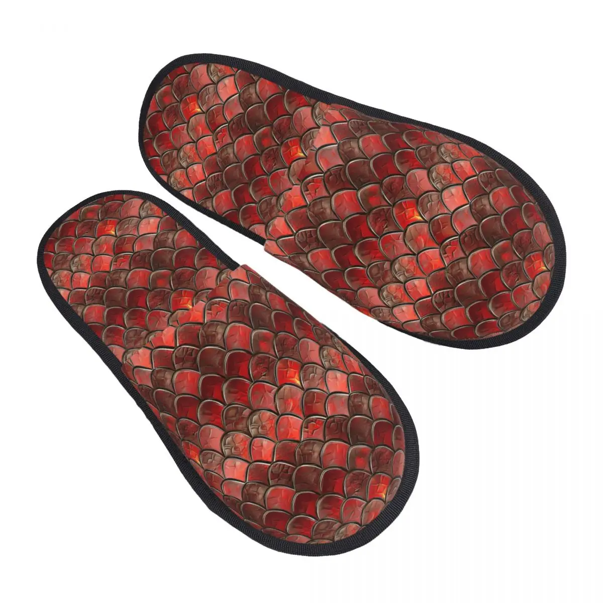 

Plush Indoor Slippers Mermaid Dragon Scales Warm Soft Shoes Home Footwear Autumn Winter