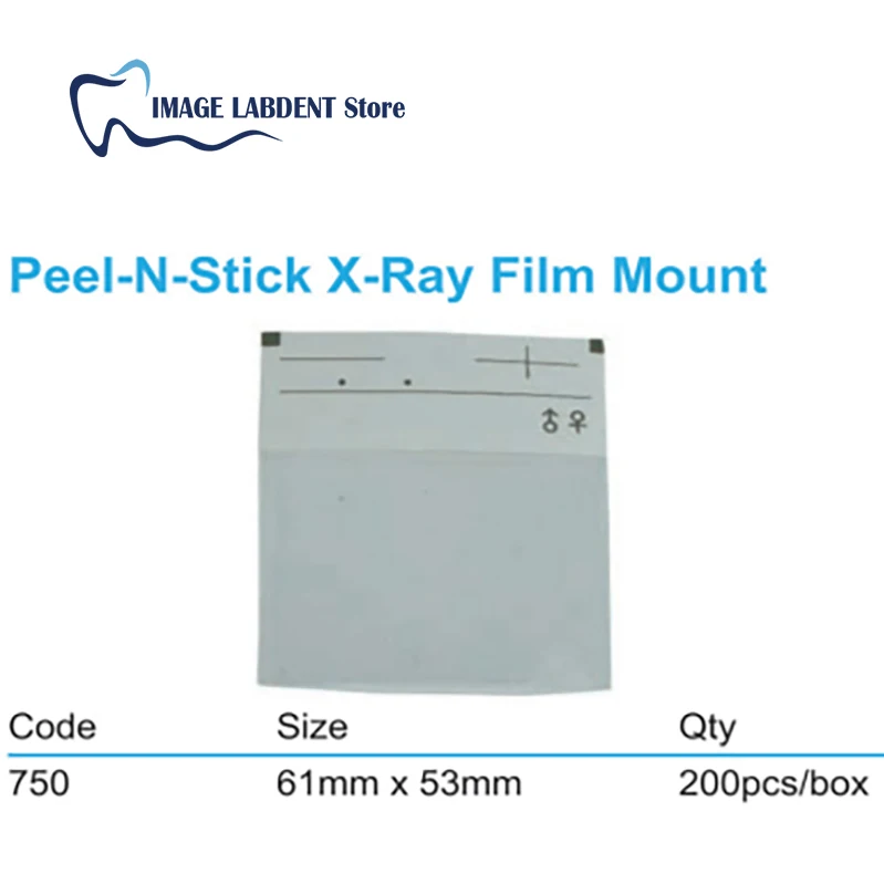 200pcs/Box Peel-N-Stick X-Ray Film Mount Dental Disposable  Film Bag Transparent  Film Mounts Envelope Sleeves