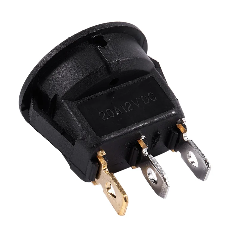 2X 12V LED Inverter Rocking Rocker Switch ROUND SPST ON-OFF Untuk PERAHU Mobil Merah