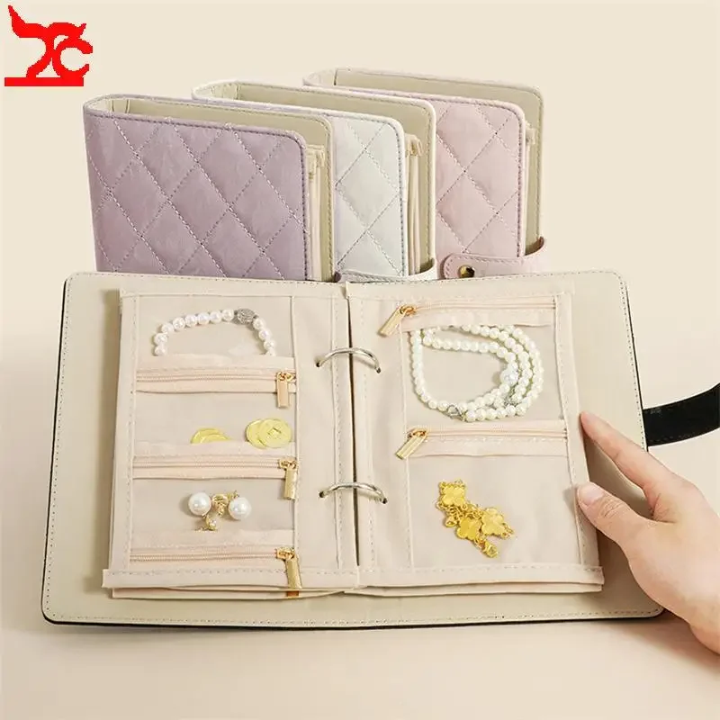 

Портативный дорожный органайзер для украшений из искусственной кожи: книжка-кейс для серег, колец, браслетов, маленькая антиокислительная сумка для ювелирных изделий