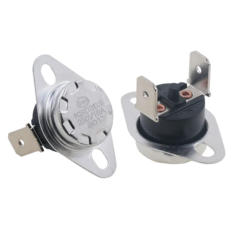 KSD303 KSD301 10A 45-150C Degrees Celsius Manual Reset Thermostat Normally Closed Temperature Switch 65C 100C 125C 145C Degree