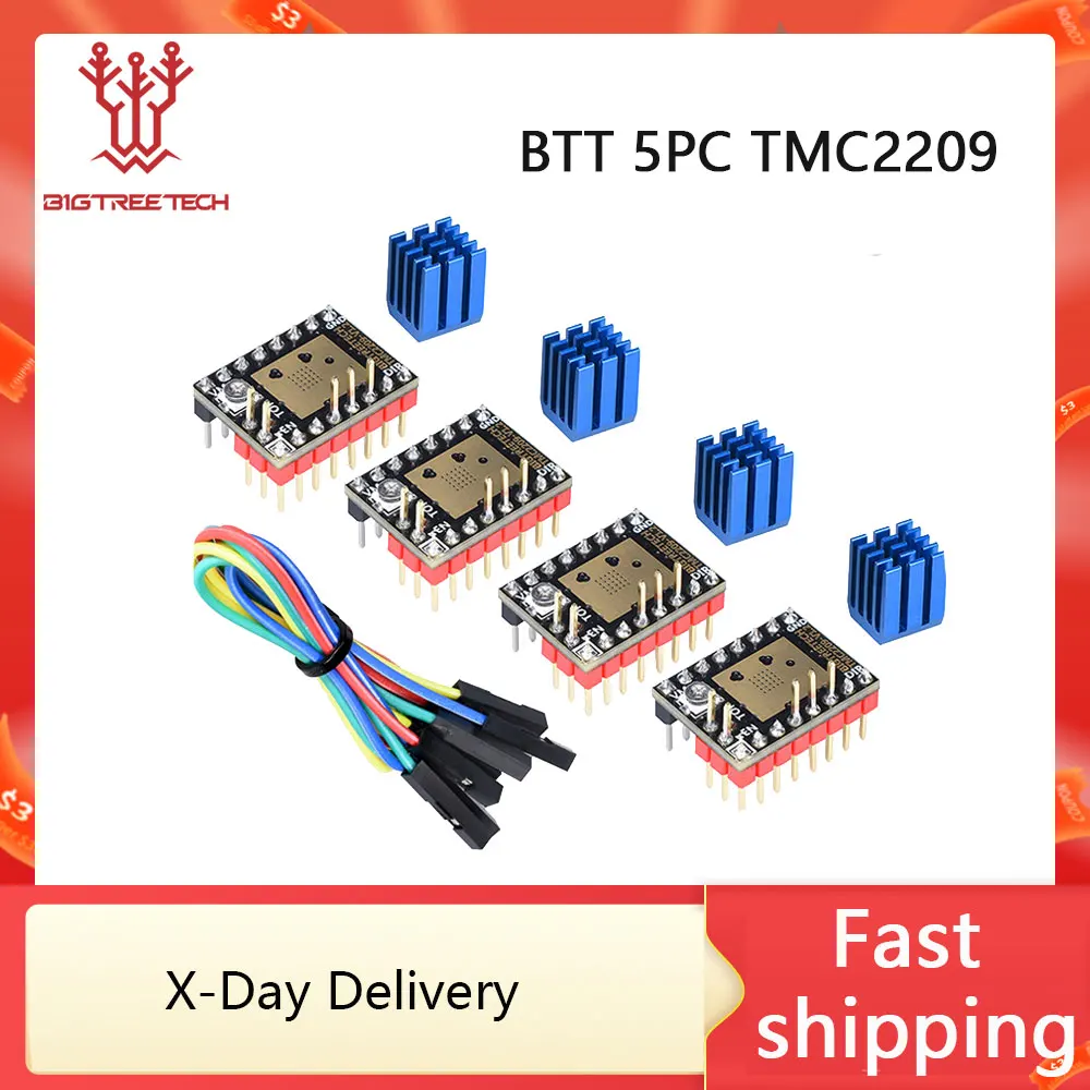 Bigtreetech Tmc2209 V1.3 Stepper Motor Driver Tmc2208 3d Printer Onderdelen Voor Btt Octopus Skr V1.4 Skr Mini E3 Ender3 V2 Voron 2.4