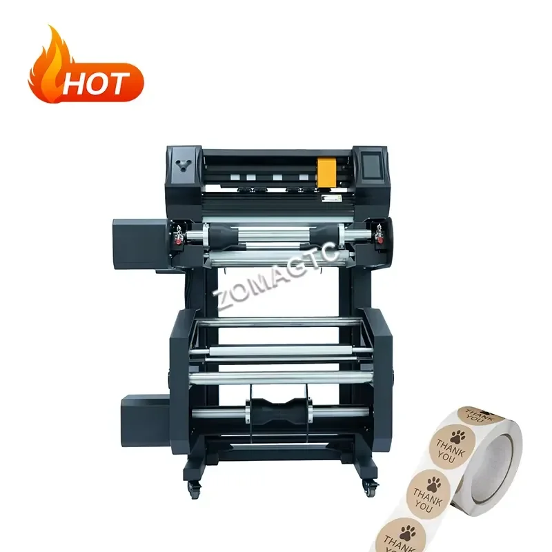ZOMAGTC Roll to Sheet Automatic Feed Paper Roll to Roll Label Cutter Digital Rotary Sticker Die Cutting and Slitting Machine