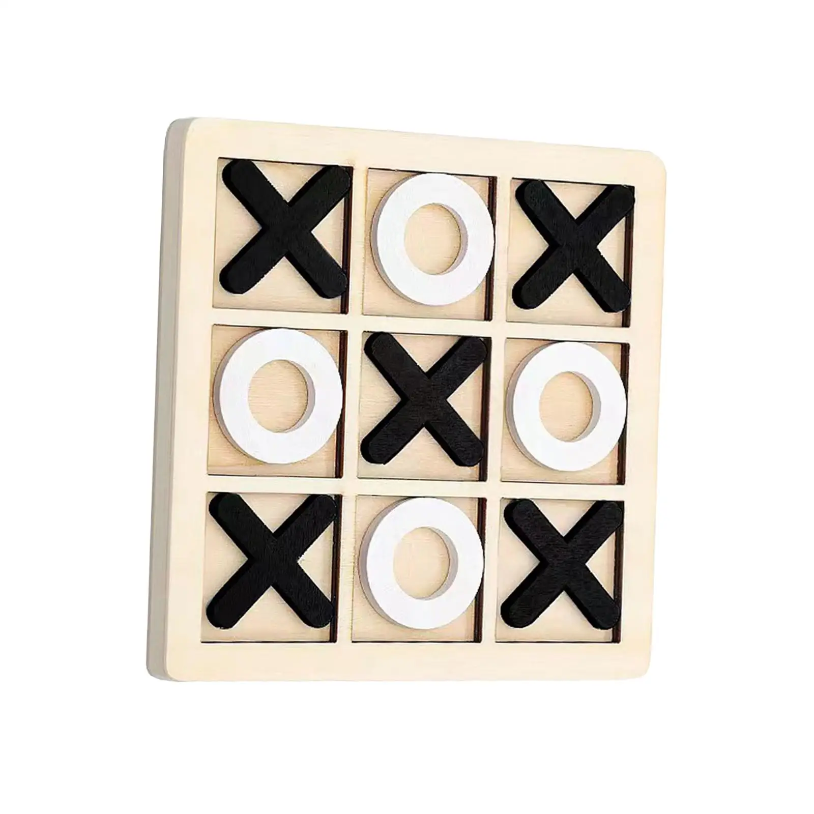 

Tic TAC Toe Wooden Board Game Strategy Board Games Brain Teaser for Adult