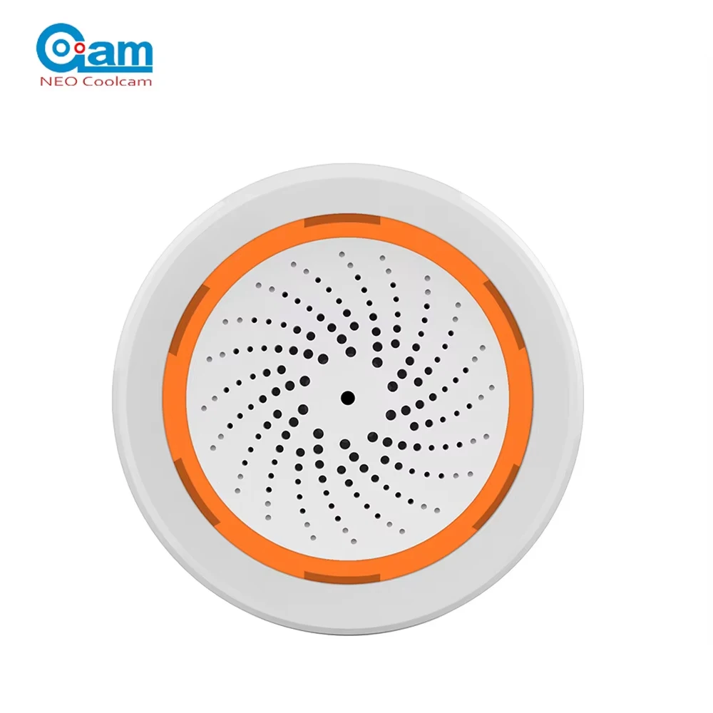 Coolcam Tuya Zigbee Inteligentna syrena alarmowa do bezpieczeństwa w domu z ostrzeżeniami stroboskopowymi Obsługa kabla USB Zasilanie Działa z TUYA Smart Hub