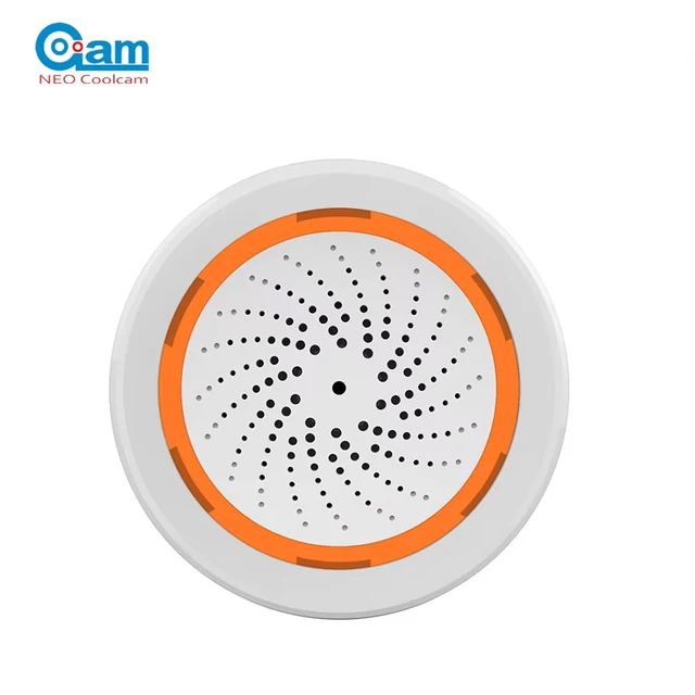 Coolcam Tuya Zigbee Inteligentna syrena alarmowa do bezpieczeństwa w domu z ostrzeżeniami stroboskopowymi Obsługa kabla USB Zasilanie Działa z TUYA Smart Hub