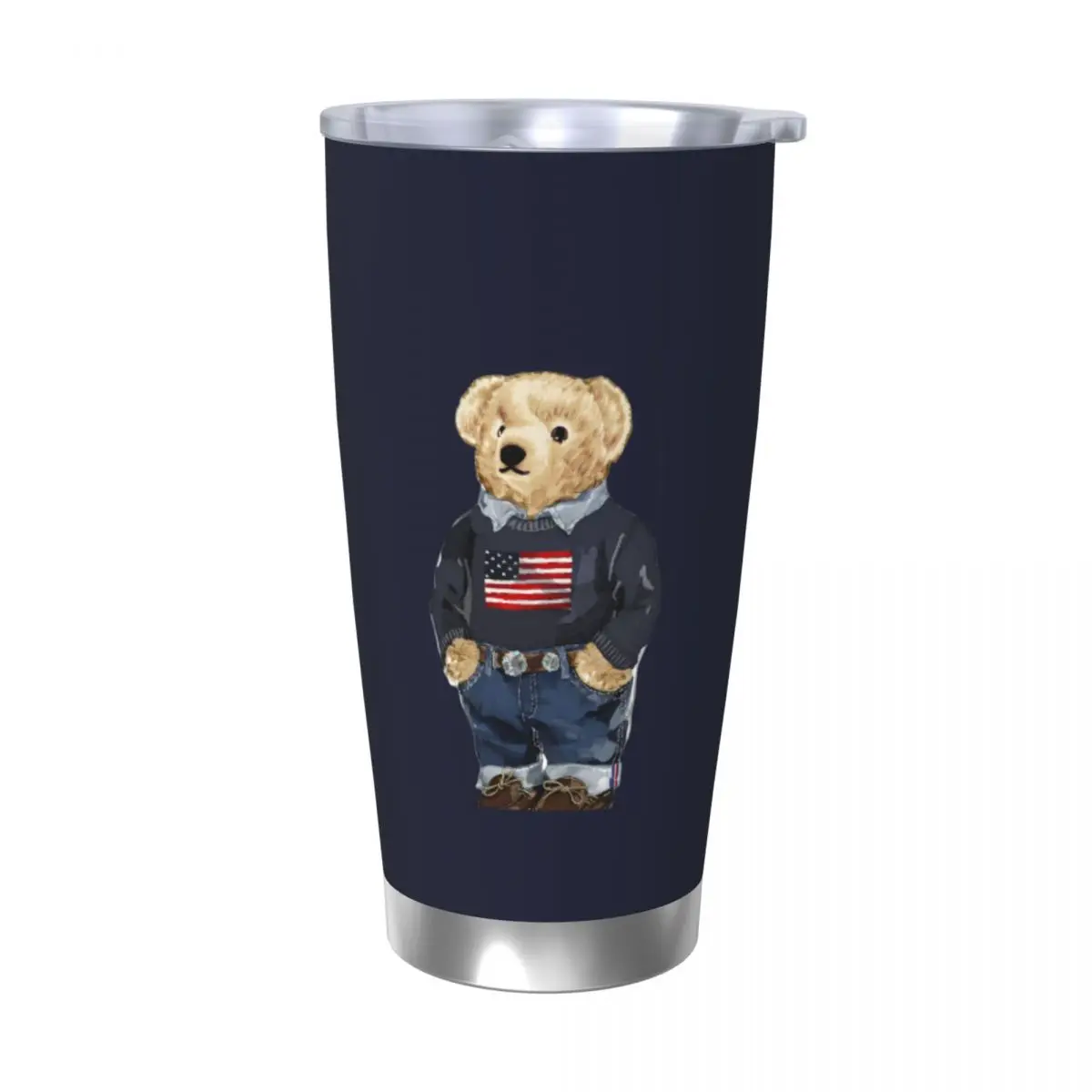 Ralph Bear 20oz Stainless Steel Insulated Thermal Coffee Car Cup Cold Hot Mugs Vacuum Flask