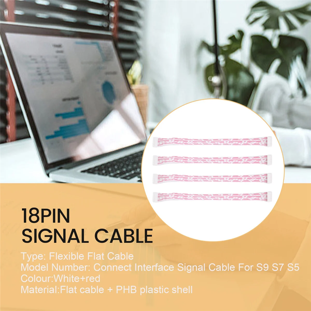 4Pcs 18Pin Signal Cable 2X9 Pins Miner Connect Date Cable for Antminer S9 S7 L3 Machine,Communication Spacing 2mmx155mm