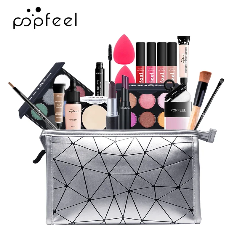 Professional Makeup Kit For Girl Eyeshadow Cream Make up Bag Concealer Blush Lip gloss Lipstick Makeup Brush Women Make-up Set