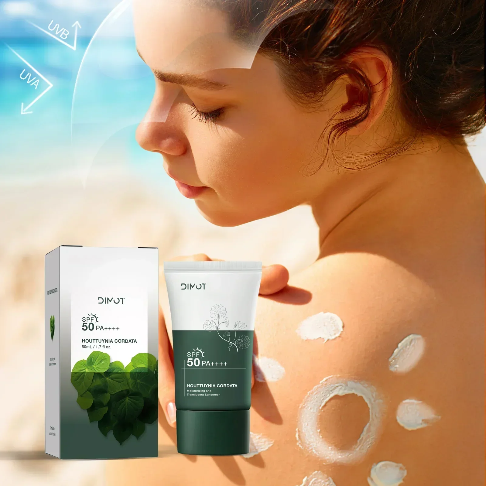 Daily Moisturizing Sunscreen SPF50+ for Face & Body - Hydrating Protection Against UV Rays, Promotes a Healthy, Radiant Glow.