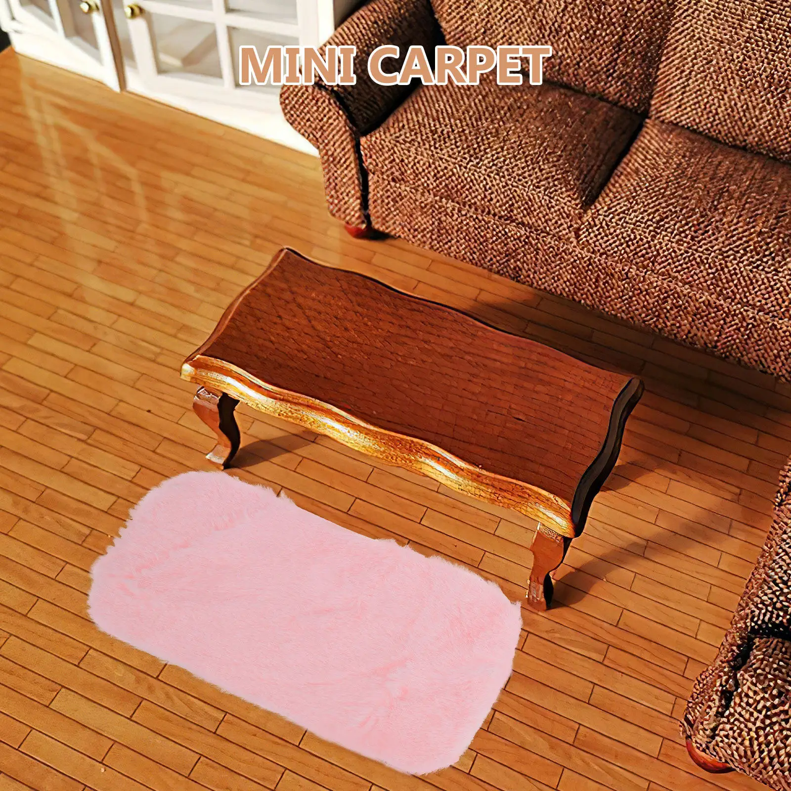 

Набор из 3 миниатюрных ковриков для кукольного домика, 6,3x4,1 дюйма, овальные, мягкие, для дома в масштабе 1:12, для спальни, гостиной, декоративного оформления пола