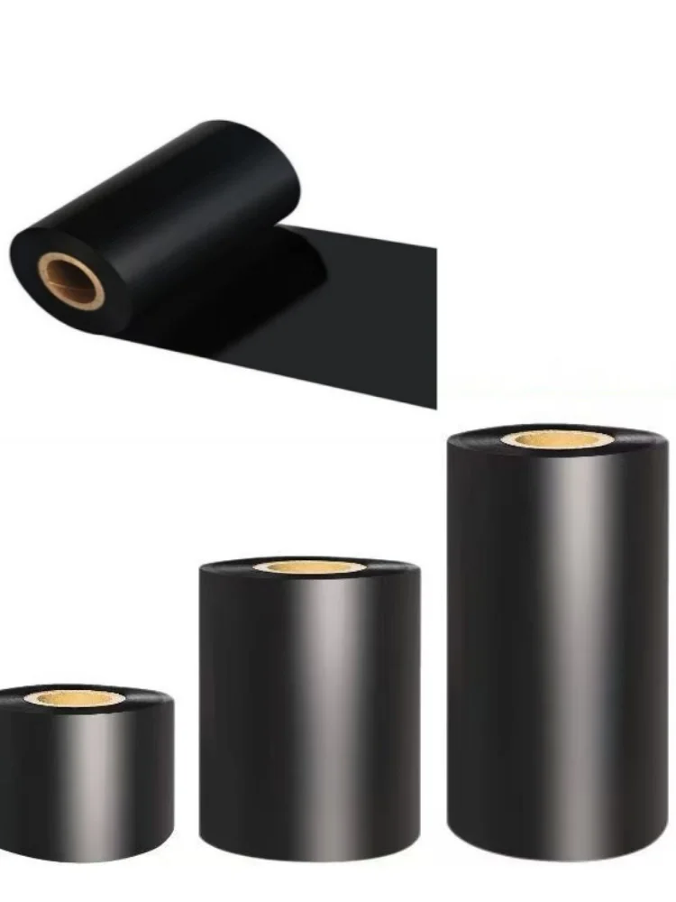 

1Roll Ceryl Carbon Tape Roll 110/100/90/80/70/60/50/40mm*300m Barcode Printer Special For Self-adhesive Copper Plate Label Paper