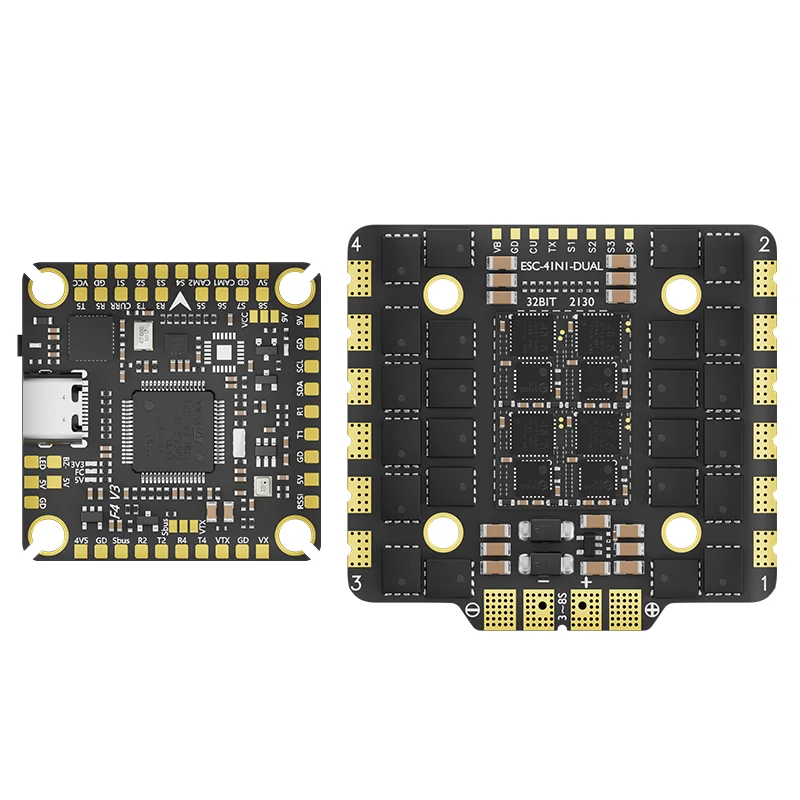 Aocoda-RC F4100 Stack V4 30100 AM32 100A 4in1ESC 30x30mm 3-6S أنظمة الراديو البلاستيكية لـ FPV Freestyle drne