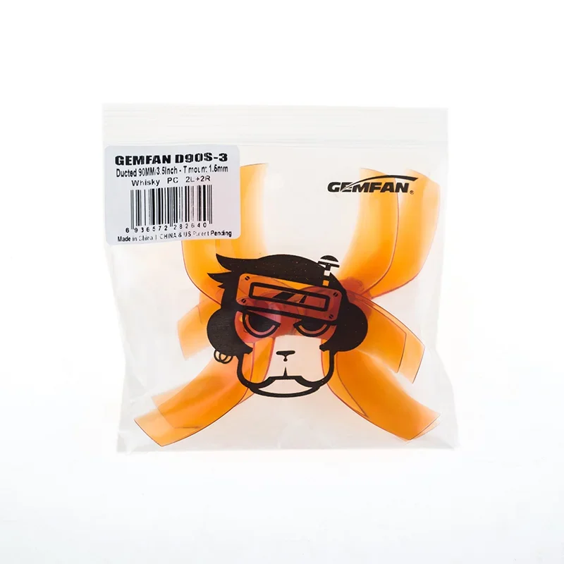 6쌍 Gemfan D90S 90mm 3-블레이드 3.5인치 프로펠러 3홀 1.5mm PC RC 프리스타일 시네후프 레이싱 드론용 고효율