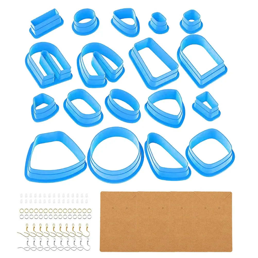 

1Set Clay Earring Cutters Polymer Clay Cutters Jewelry Making Tool DIY Craft Cutter Kit for Earrings Necklace Cake Fondant
