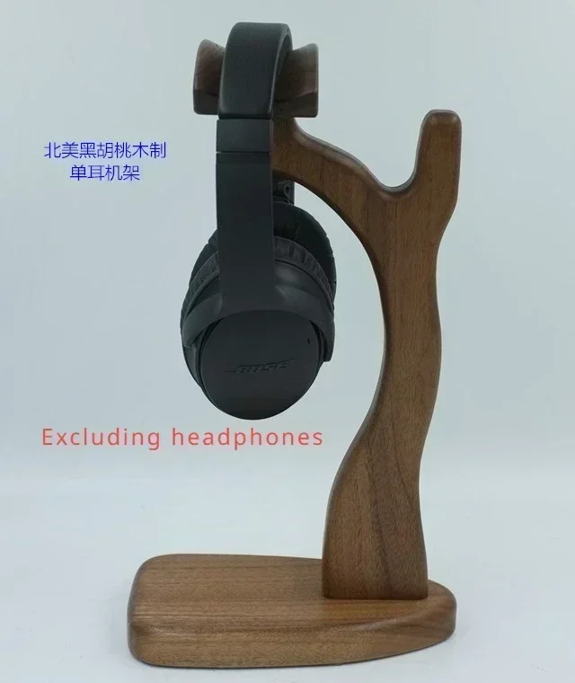 Walnut Wood Headphone Stand Custom Space Saving Gaming Headset Stand Rack Desktop Organizer Display Earphone Hanger Bracket Gift