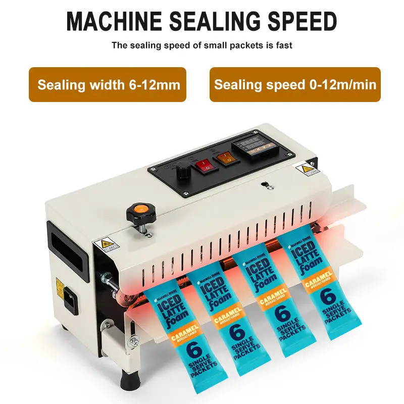 

Cheap Price GQ-400 Continuous Sealing Width 6-12mm Bags Heat Sealing Machine