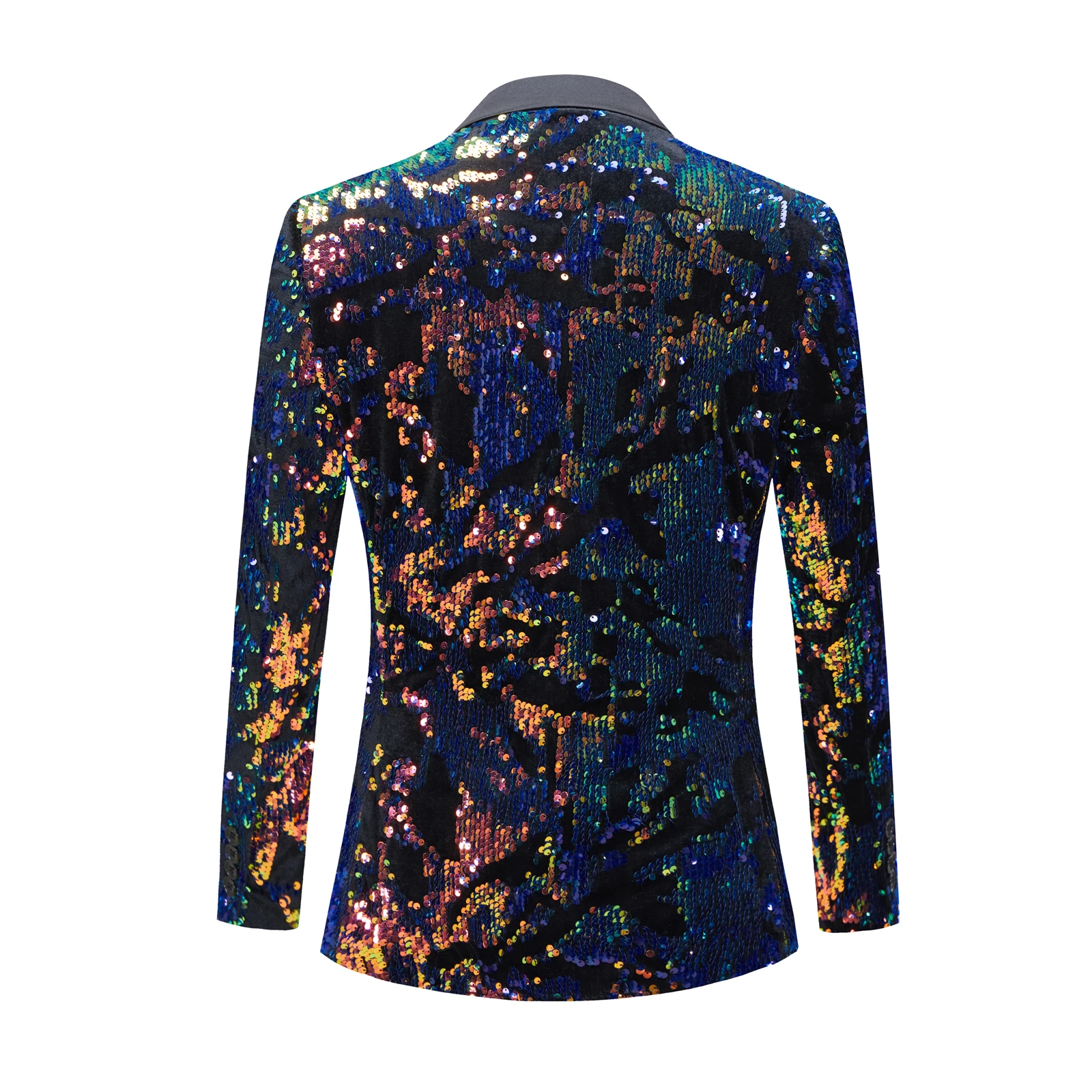 Veste de costume à paillettes pour hommes, mode fête formelle
