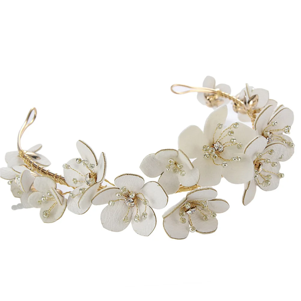 

1pc Crown Ornament Flower Headband For Women Alloy Craft Daily Party Wear Girl Headband Hair Accessory Flower Hair Clasp