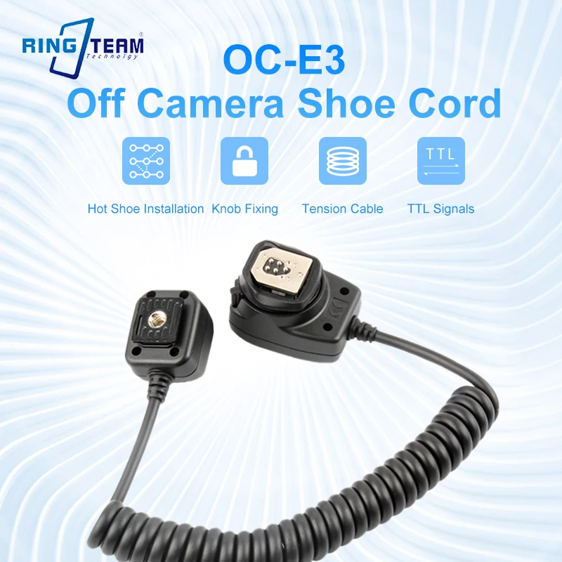 OC-E3 Off Camera Flash Cable Hot Shoe Cord Sync Remote Focus Cablefor Canon 580EX Flashlight