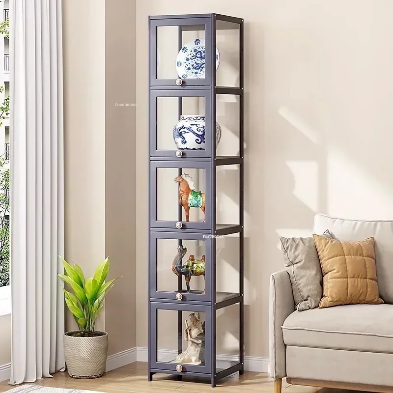 Modern Acrylic Display Cabinet Bar Furniture Showcases Storage Cabinets High-end Light Luxury Bar Wine Storage Showcase Rack