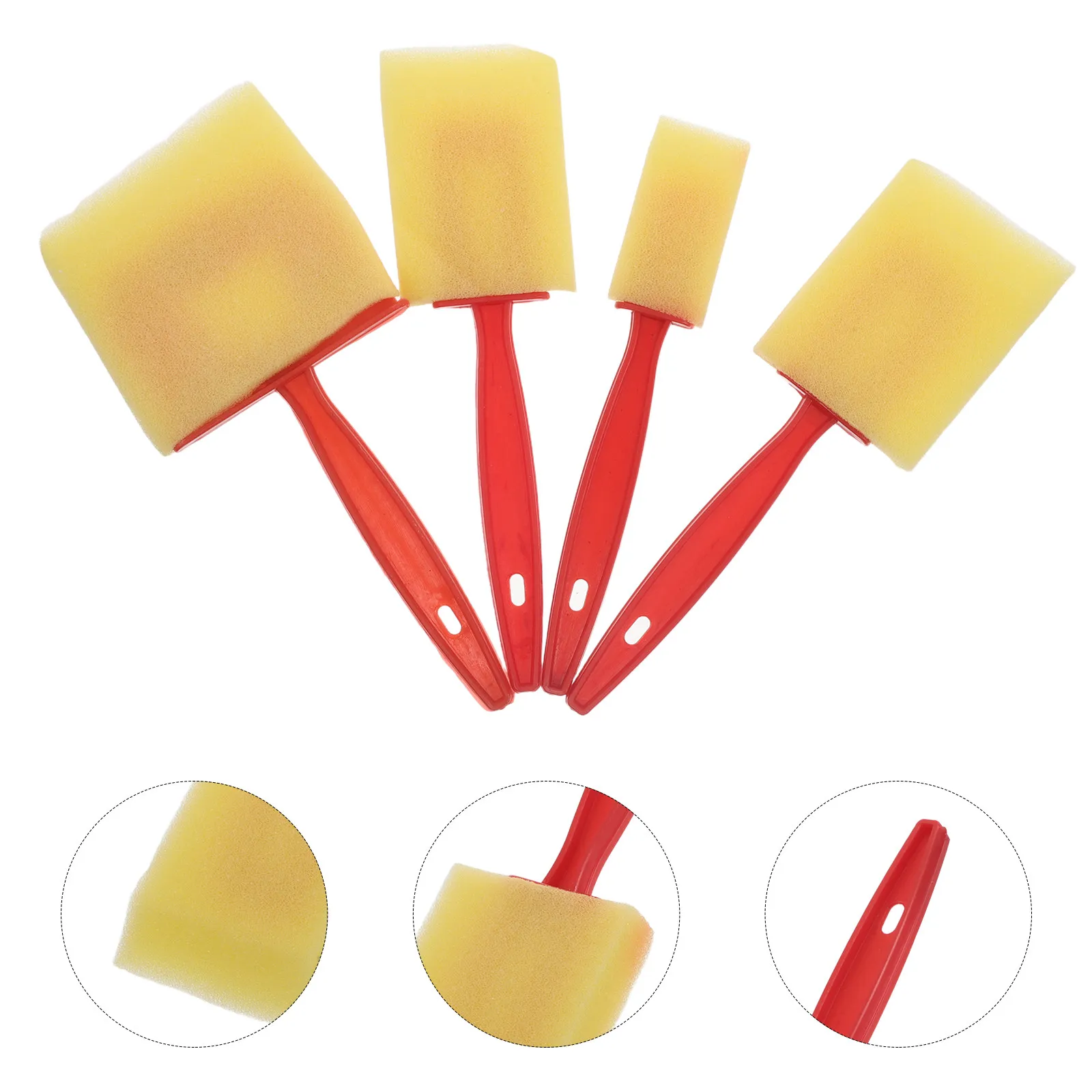 20 pinceaux en mousse pour peinture, manche ergonomique léger, ensemble de pinceaux éponge pour projets artistiques DIY, efficace