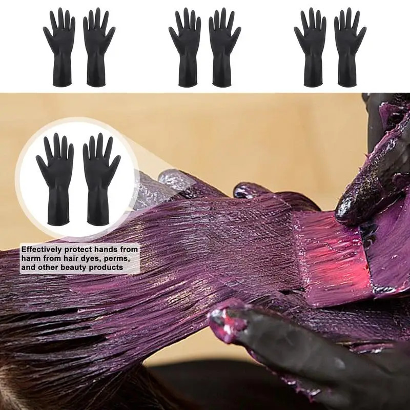 Guantes de nitrilo para teñir el cabello, manoplas profesionales con textura, sin polvo, transpirables, aptas para alimentos, salón de belleza