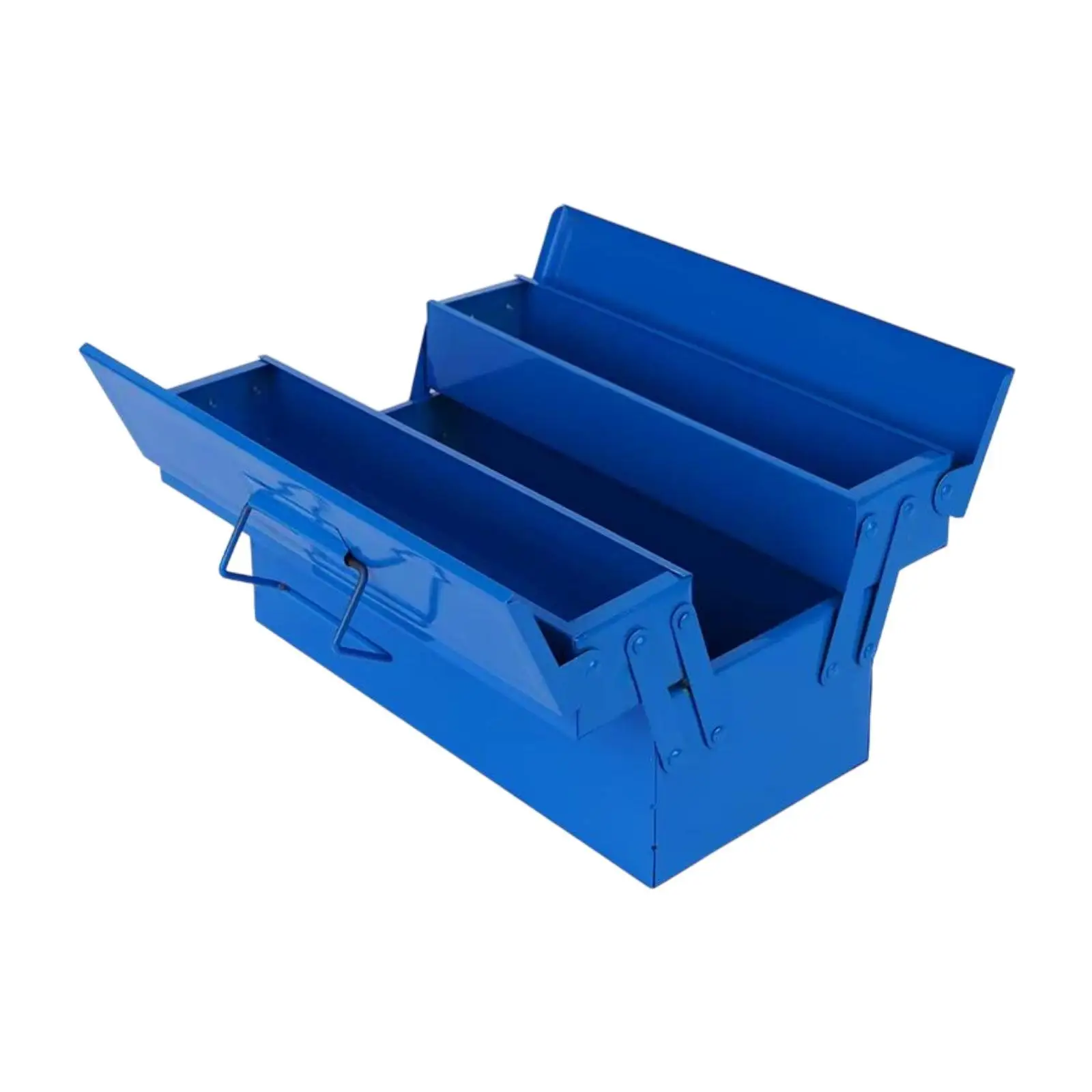 Metal Tool Box Multifunction Household Container Heavy Duty Organization with Handle Carrying Case Double Layer Tool Storage Box