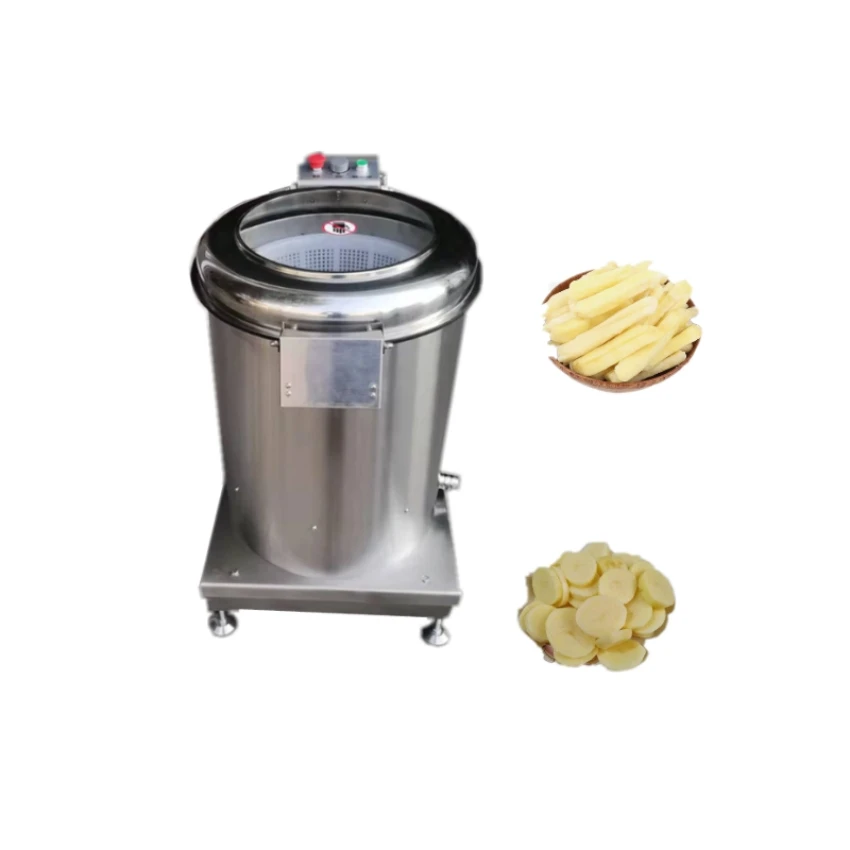 Small Scale French Fries Oil Deoiling Machine / Fried Food Deoiler / Stainless Steel Food Dehydrator Machine