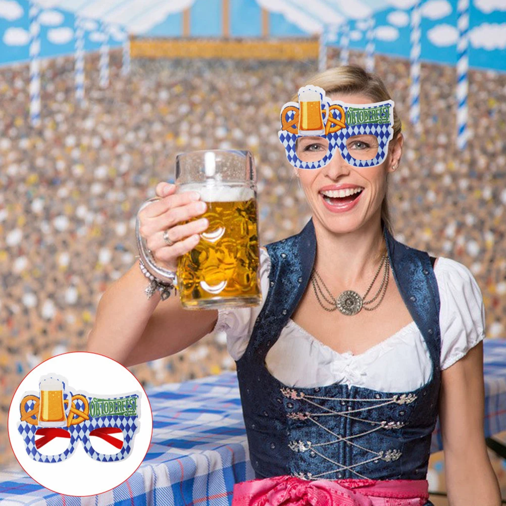 

Fancy 11 Styles Oktoberfest Glasses Plastic Beer Mug Eyewear Supplies Props Chic Costumes Accessories Gifts