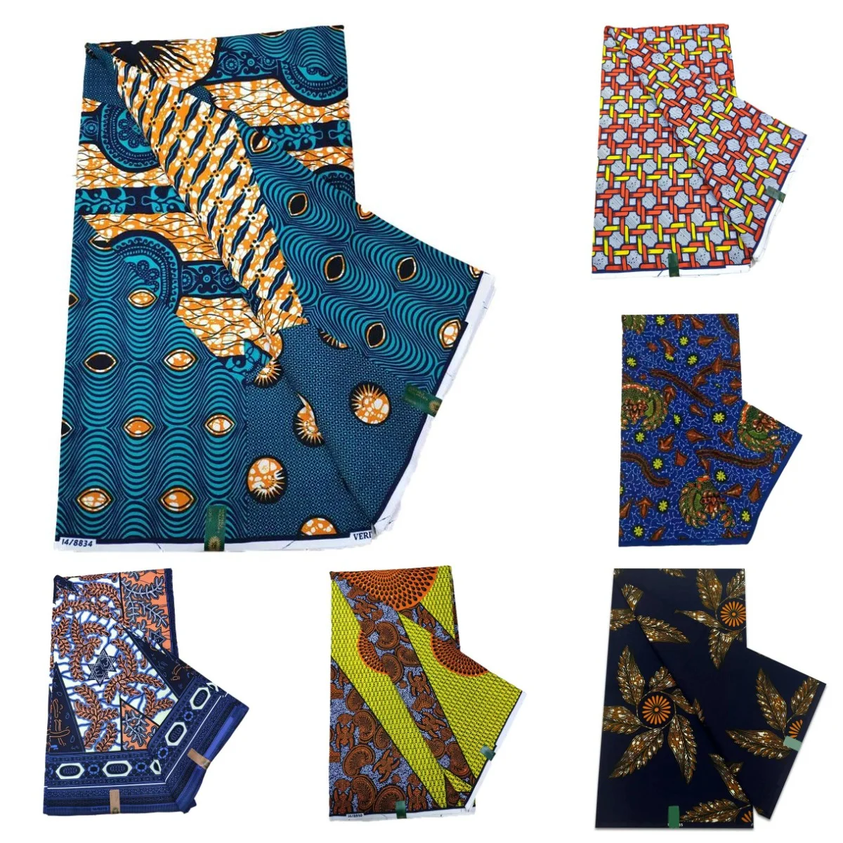 

2024 High Quality Ankara Batik Prints Fabric Nigerian Ghana Style 100% Cotton Real African Wax Soft Cloth For Women Dress Sewing