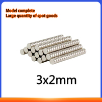 20~100pcs 3x2 Search Minor Diameter Magnet 3mm x 2mm Bulk Small Round Magnets 3x2mm Neodymium  Disc Magnets 3*2 strong magnetic