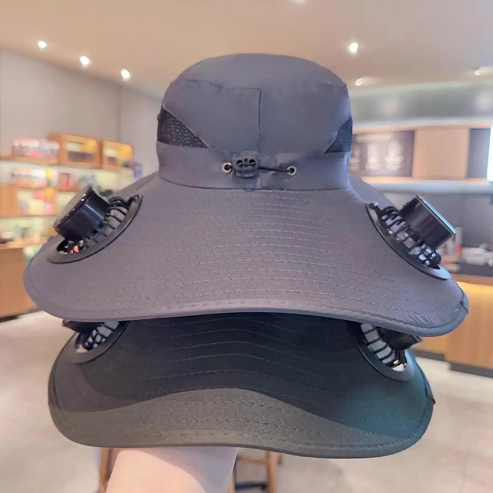 

Шляпа с солнечным вентилятором, пляжная шляпа, дышащий головной убор с широкими полями и защитой от ультрафиолета, спортивное снаряжение для женщин, уличный пляжный туризм, кемпинг