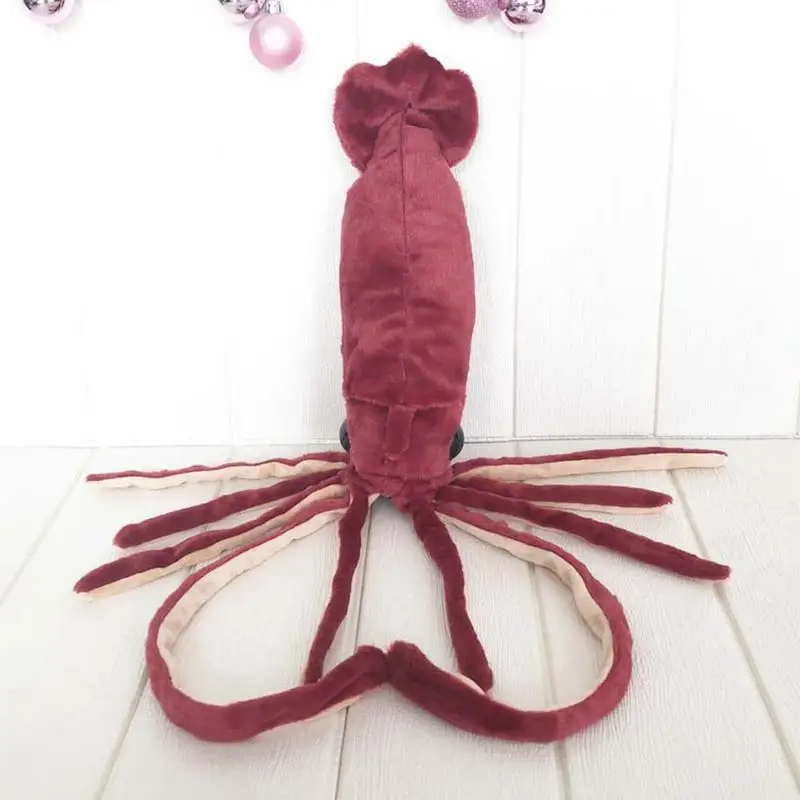 Squid Toy Red Stuffed Sea Animal Toy Pillow 65cm Squid Doll Ocean Stuffed Animal Soft Animal Plushie Party Accessories For Home