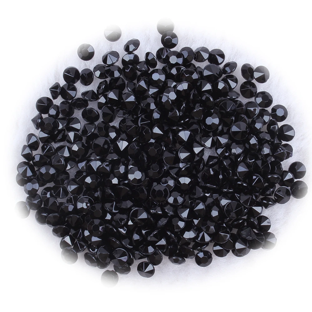 Wholesale Acrylic 5.5mm 10000pcs Rhinestones Point Back Glue On Beads DIY Decoration Many Size Round Diamonds For Crafts Jewelry