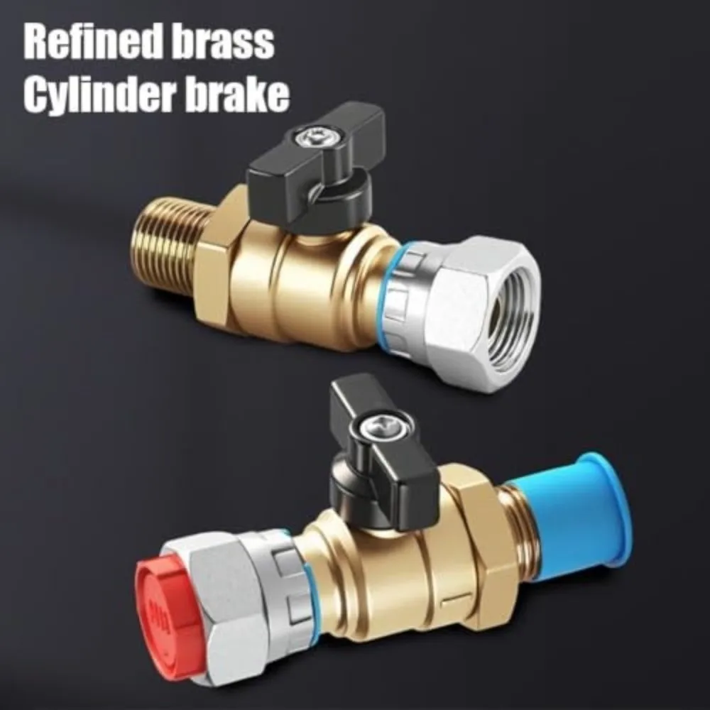 Brass Front Wheel Air Brake Cutoff Valve 18mm Thread Manual Shutoff Truck Brake Control Valve Pneumatic Brake Valve
