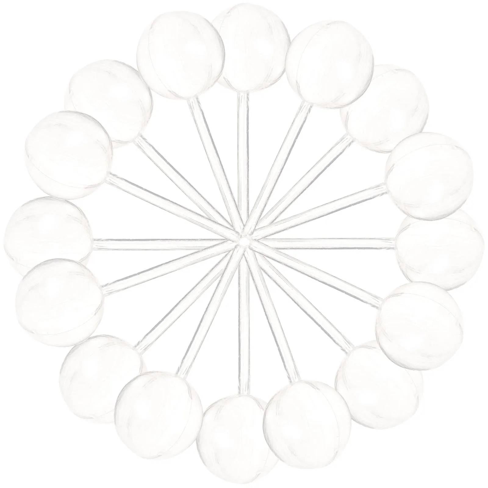 

50 pcs Ball Shaped Liquid Pipettes Clear Plastic Spherical Dropper Straw Small Transfer Pipette for Cupcakes Chocolate