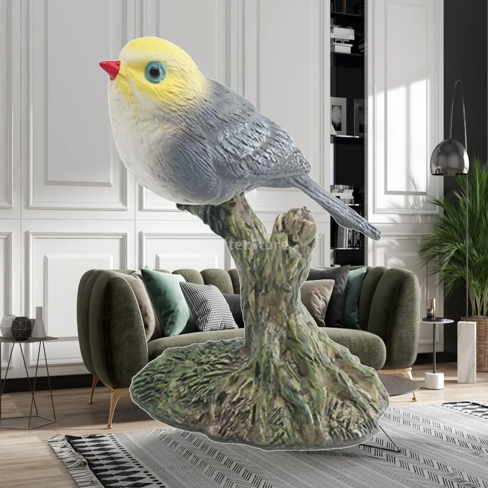 Handpainted Simulation Bird Figurine PVC Miniature Animals Educational Collectible for Desktop Display