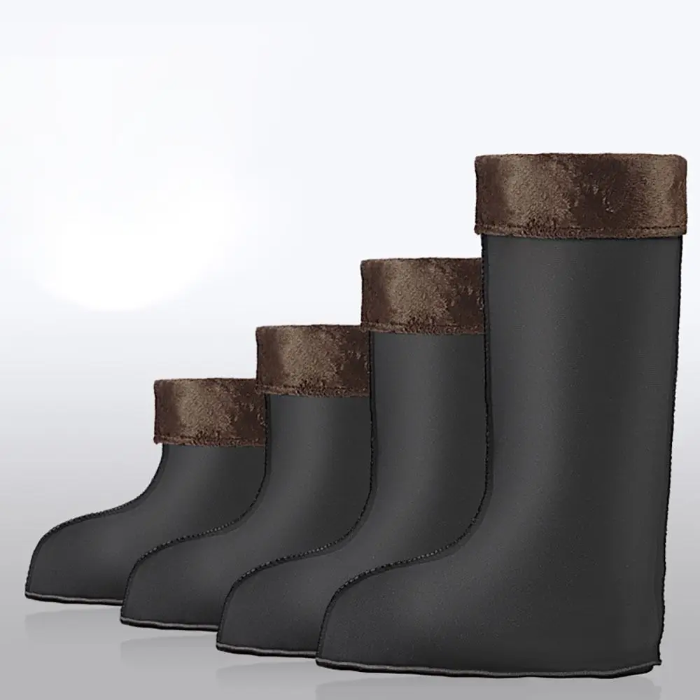 Bottes de pluie épaisses à tube bas pour lycée, doublure chaude, veste en coton, bottes plus chaudes douces, accessoires de couverture de chaussures d'isolation, hiver